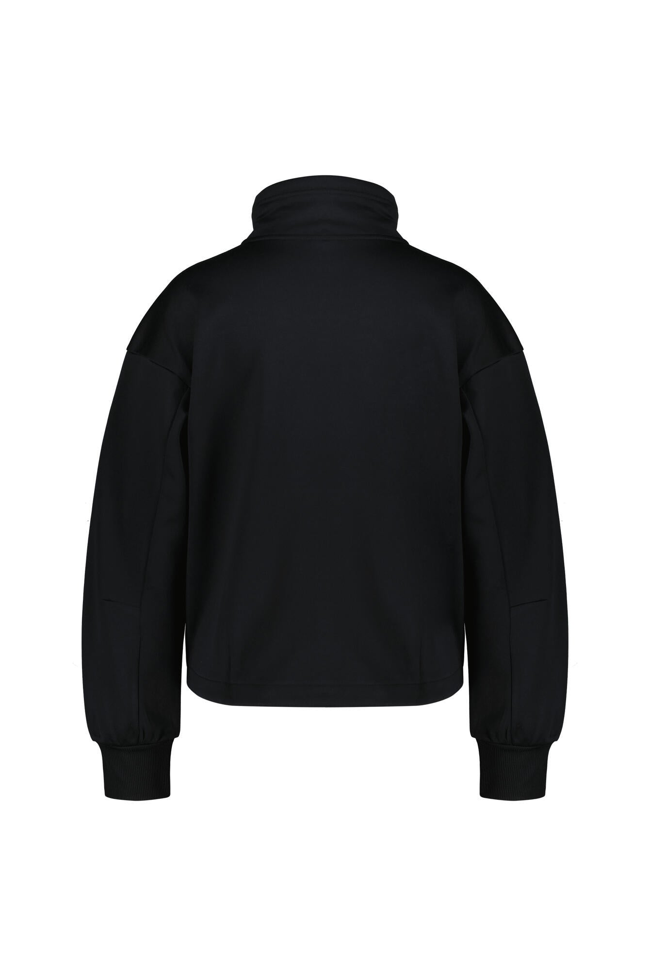 Leichte Fleecejacke mit Stehkragen - 010-BLACK - Schwarz