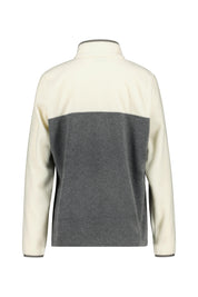 Fleece-Pullover - 023-City Grey Heather, Chalk - Grau