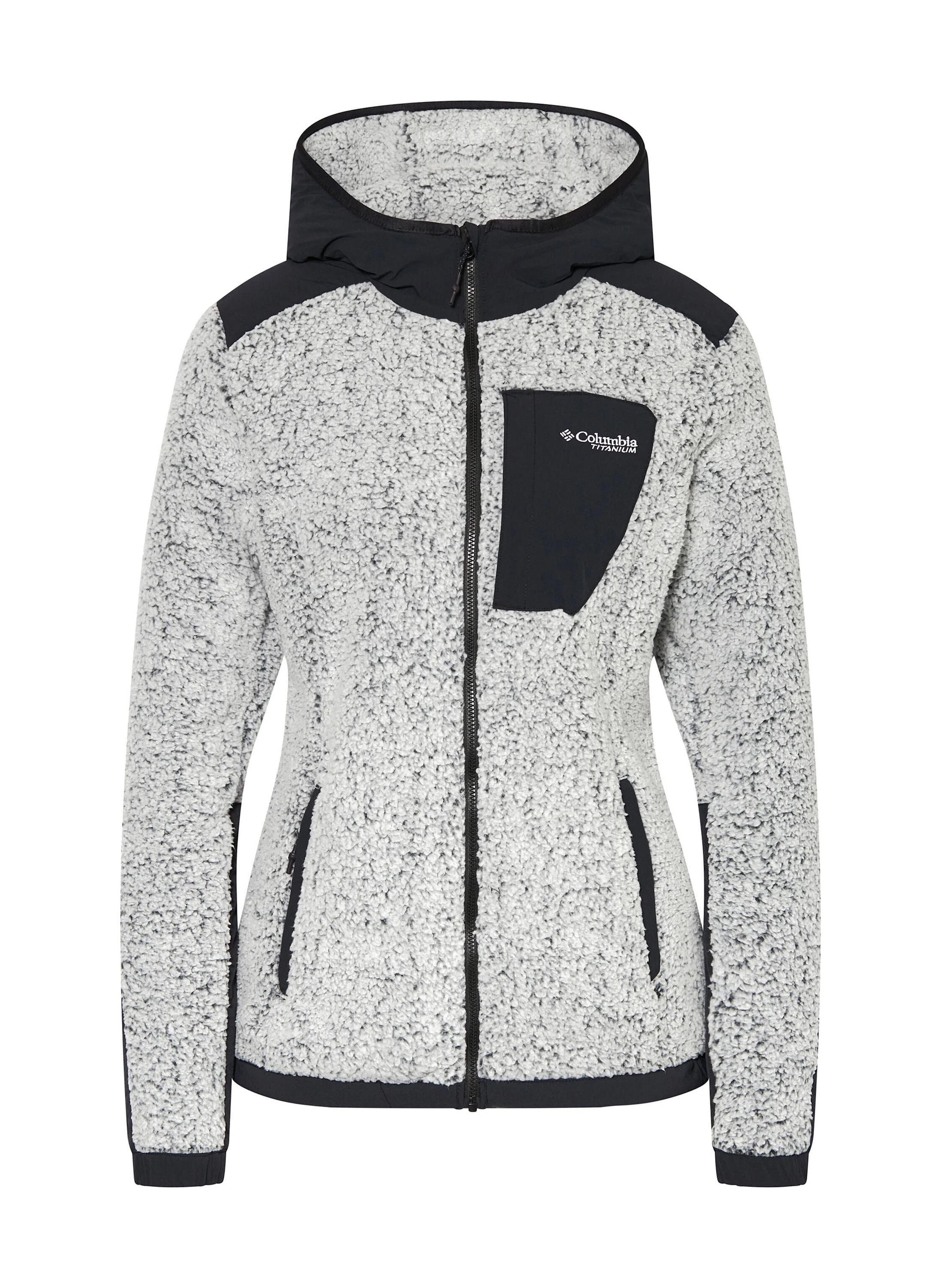 Fleecejacke ARCTIC CREST™ SHERPA - 100-White, Black - Grau