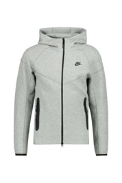 Sweatshirtjacke aus Baumwollmix - 063-DK GREY HEATHER/BLACK - Grau