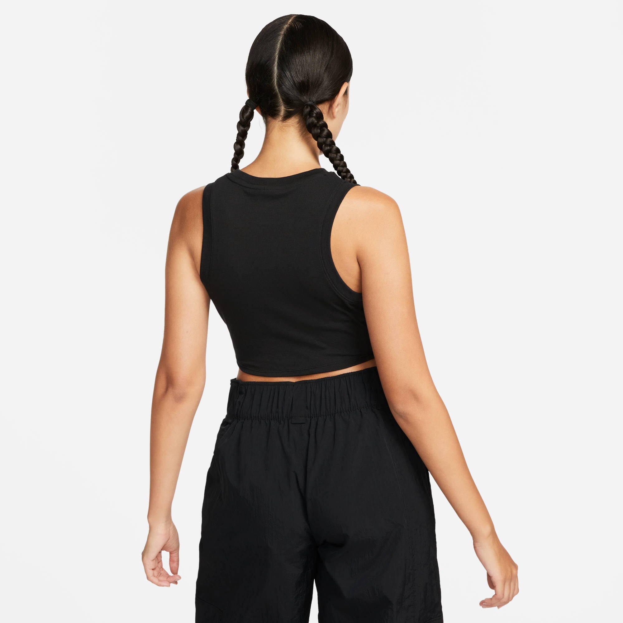 Funktions-Top Cropped Fit - 010-BLACK/SAIL - Schwarz