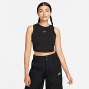 Funktions-Top Cropped Fit - 010-BLACK/SAIL - Schwarz