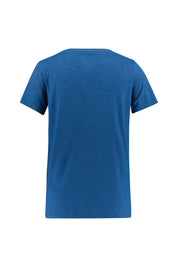 T-Shirt mit Logoprint - 457-INDUSTRIAL BLUE/PURE/HTR/W - Blau