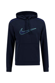 Hoodie mit Logostick - 475-DARK OBSIDIAN/MIDNIGHT NAV - Blau