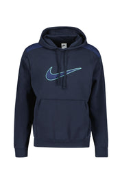 Hoodie mit Logostick - 475-DARK OBSIDIAN/MIDNIGHT NAV - Blau