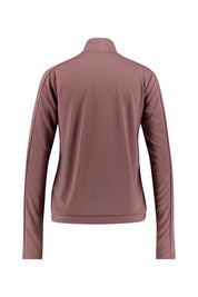 Longsleeve mit half Zip - 208-SMOKEY MAUVE/REFLECTIVE SI - Braun