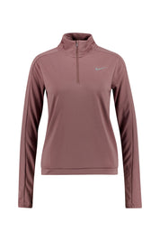 Longsleeve mit half Zip - 208-SMOKEY MAUVE/REFLECTIVE SI - Braun