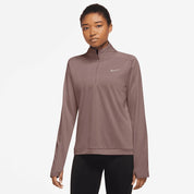 Longsleeve mit half Zip - 208-SMOKEY MAUVE/REFLECTIVE SI - Braun