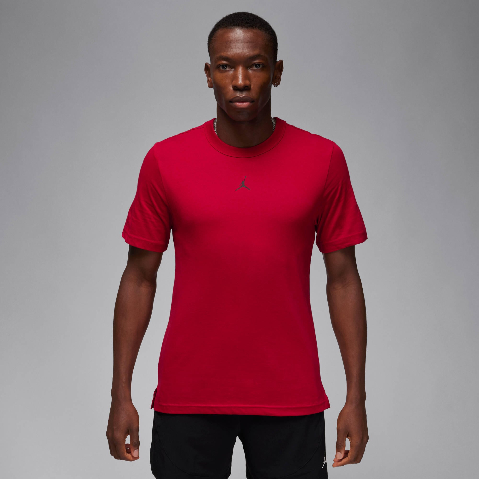 T-Shirt aus Baumwollmix - 010-BLACK/WHITE - Rot