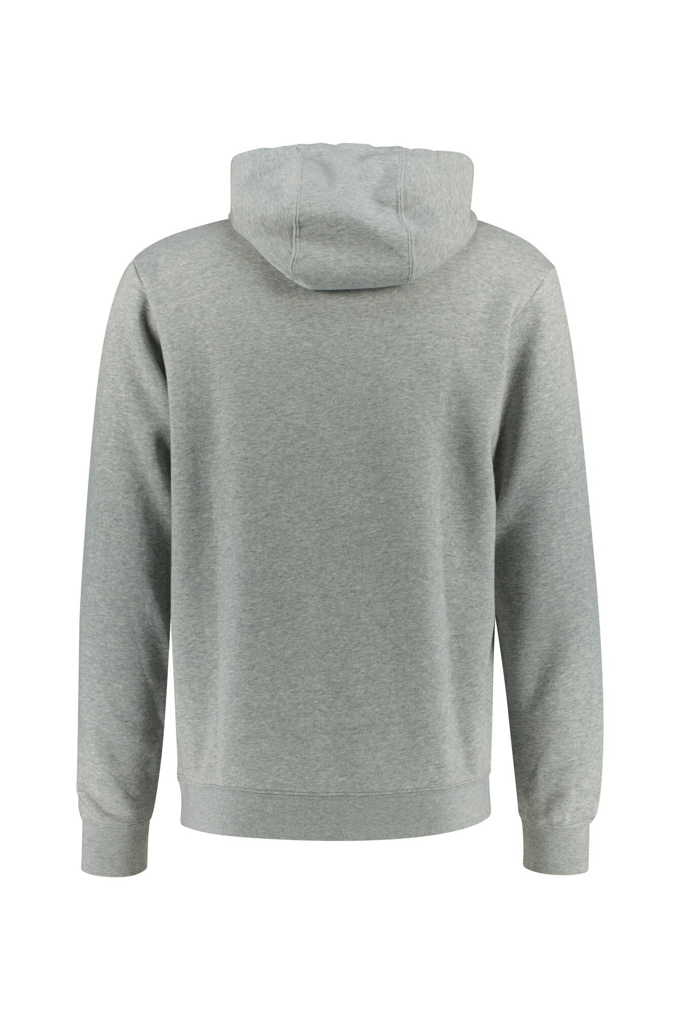 Hoodie mit Logostick - 064-DK GREY HEATHER/THUNDER BL - Grau