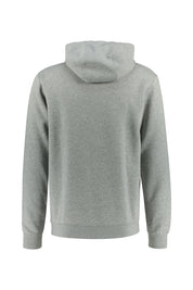 Hoodie mit Logostick - 064-DK GREY HEATHER/THUNDER BL - Grau