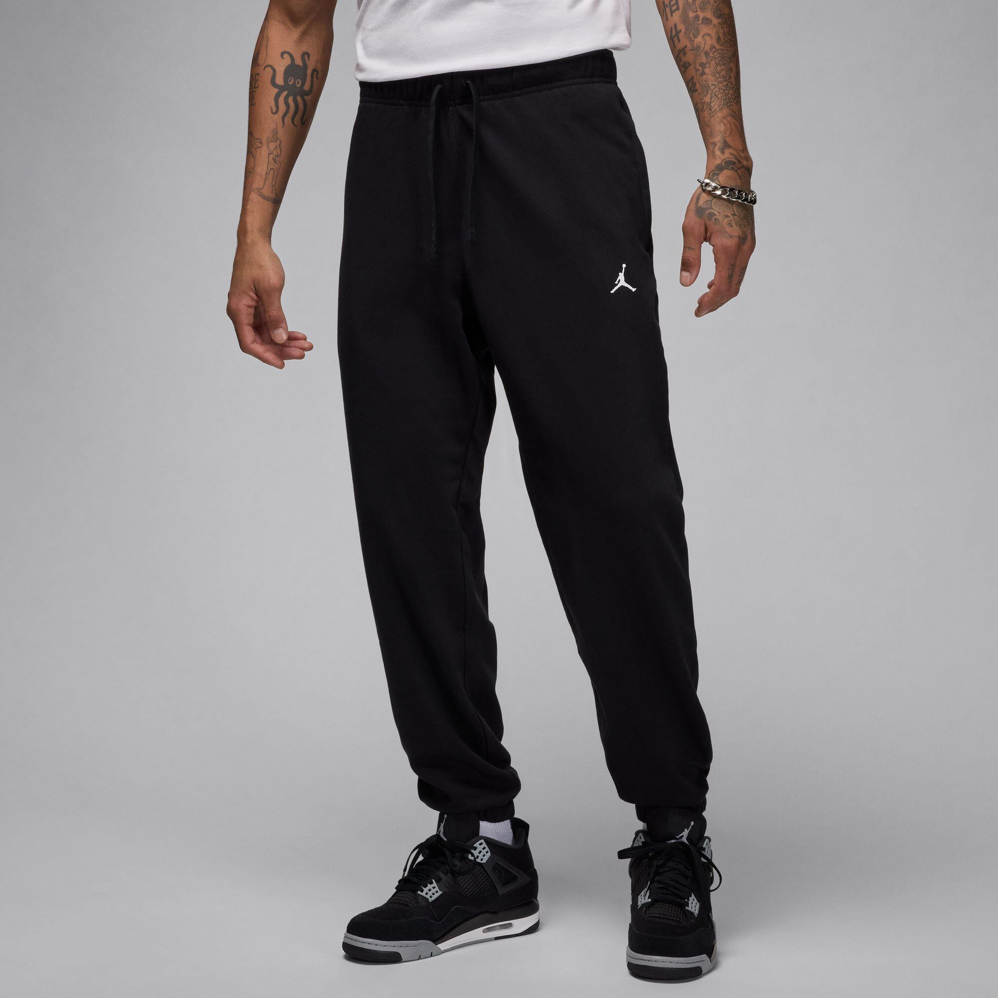 Jogginghose aus Baumwollmix - 010-BLACK/WHITE - Schwarz