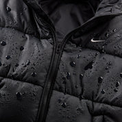 Steppjacke mit Kapuze - 010-BLACK/WHITE - Schwarz