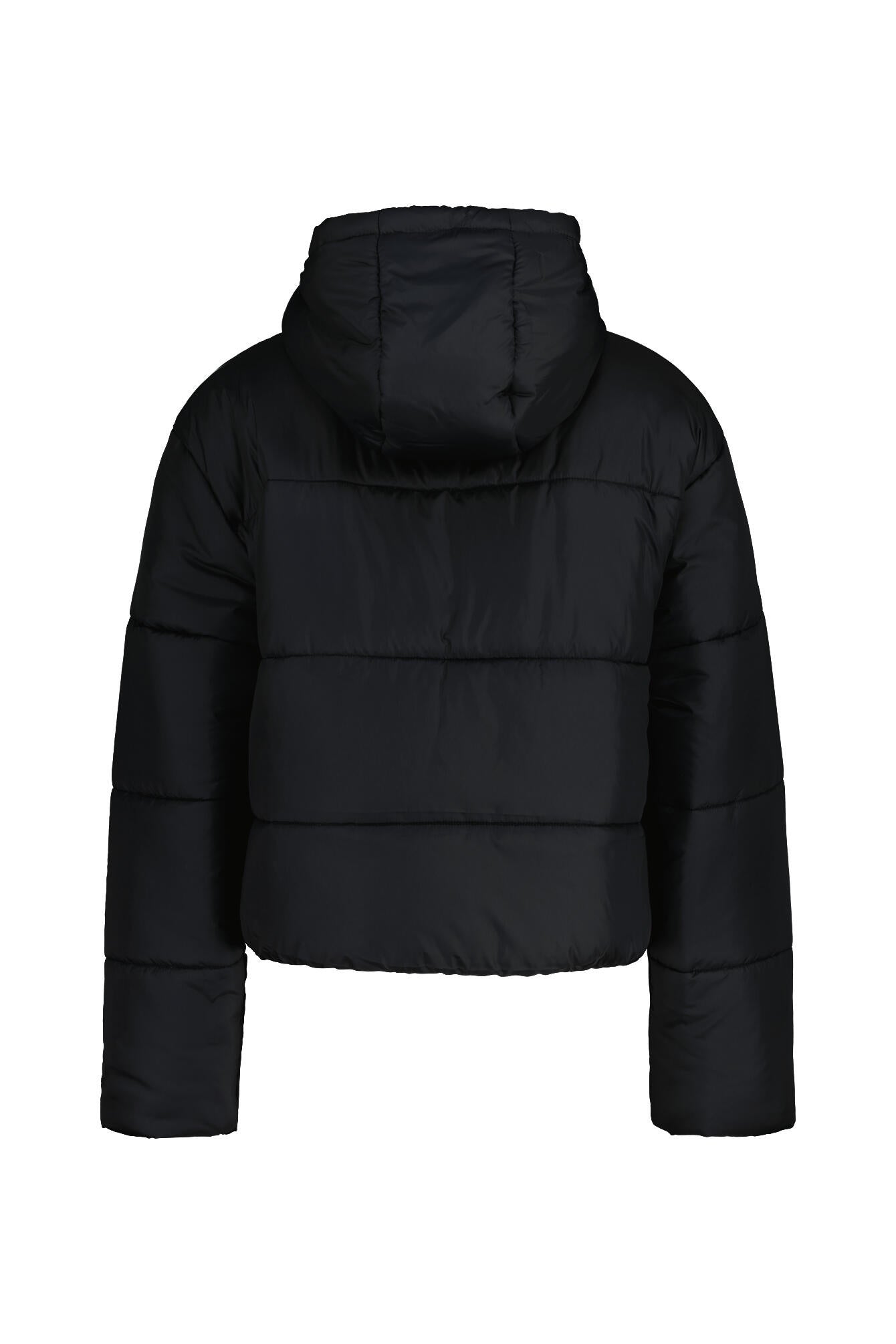 Steppjacke mit Kapuze - 010-BLACK/WHITE - Schwarz
