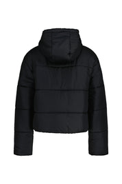 Steppjacke mit Kapuze - 010-BLACK/WHITE - Schwarz