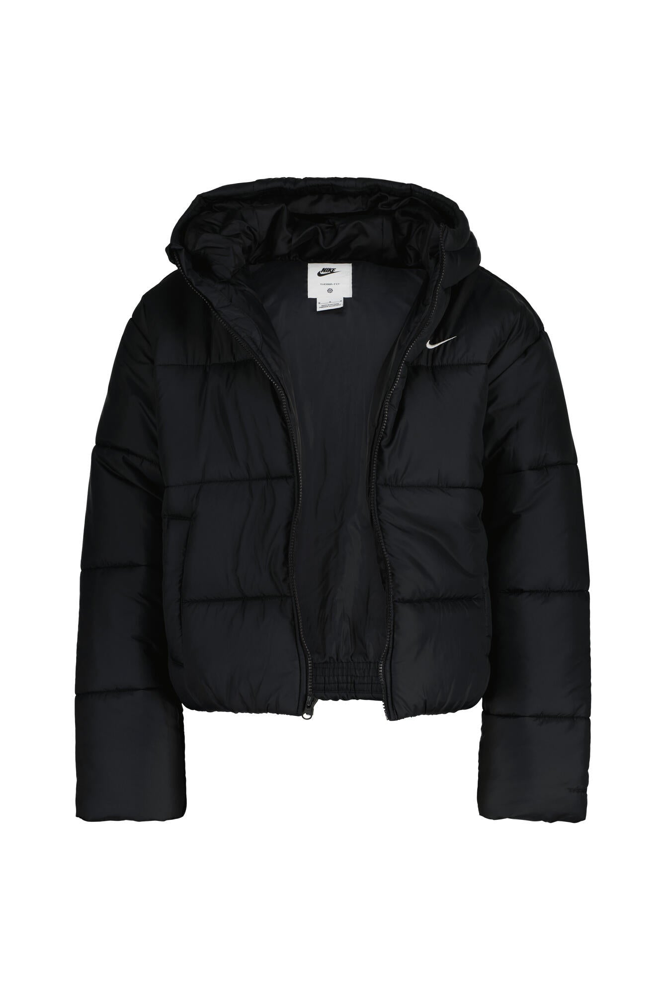 Steppjacke mit Kapuze - 010-BLACK/WHITE - Schwarz