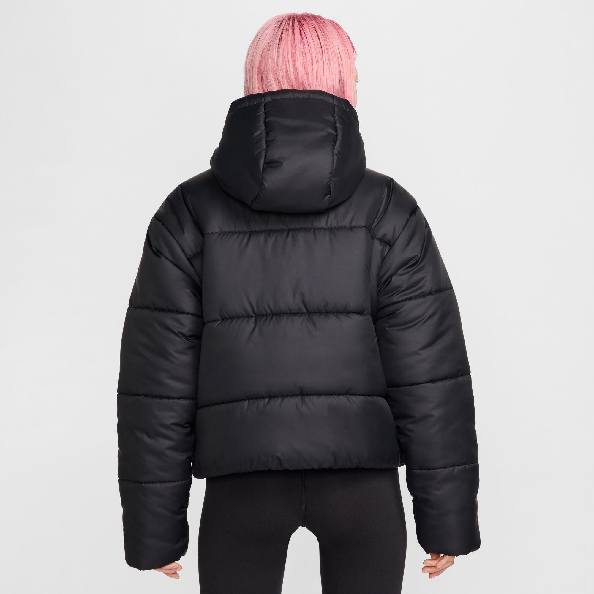 Steppjacke mit Kapuze - 010-BLACK/WHITE - Schwarz