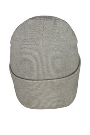 Strickmütze aus Baumwollmix - 063-DK GREY HEATHER/WHITE - Grau