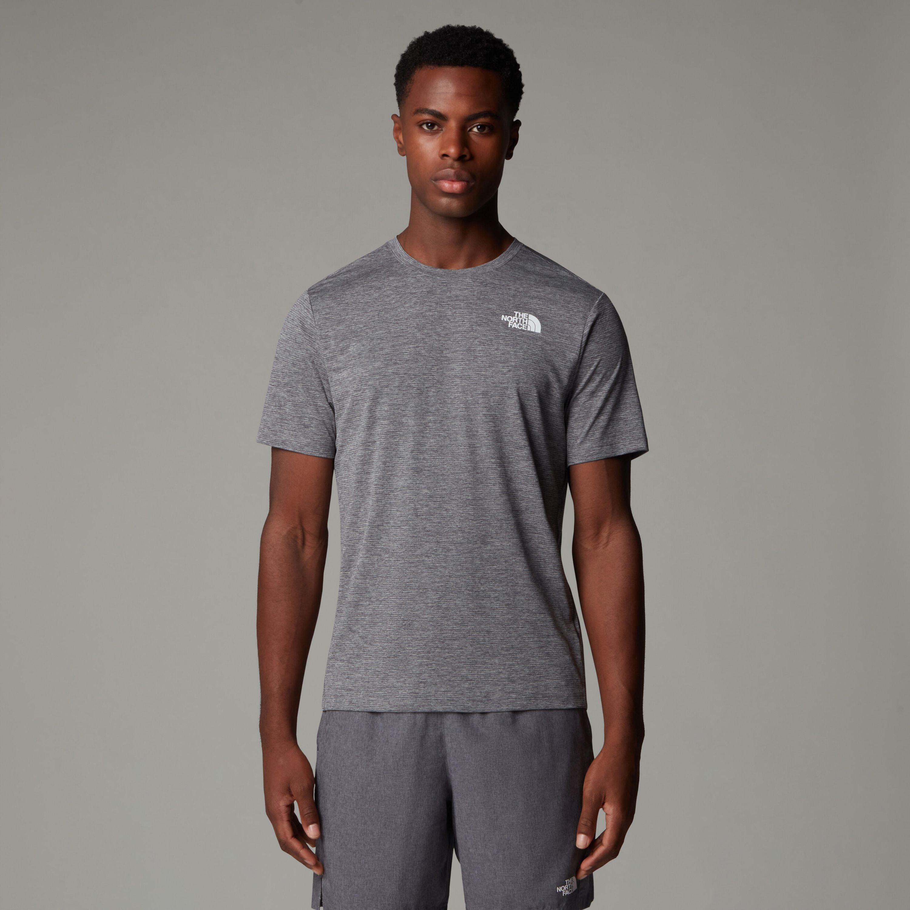 Meliertes Funktionsshirt - DYY-TNF MEDIUM GREY HEATHER - Grau