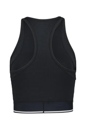 Geripptes Crop-Tanktop Meridian - 001-BLACK - Schwarz