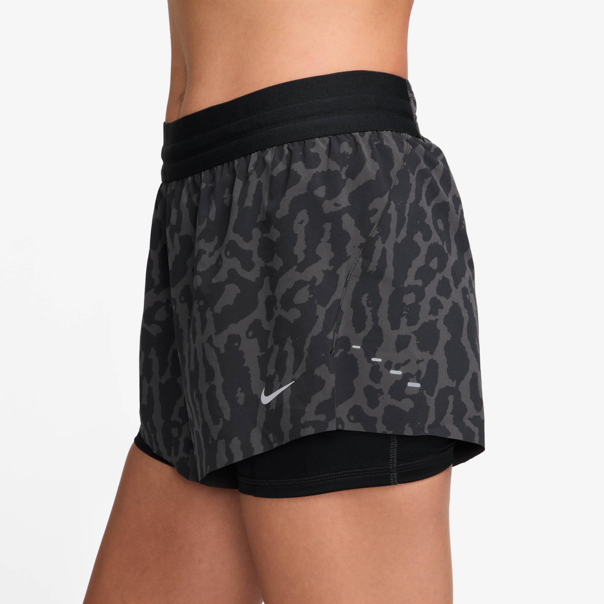 Laufshorts 2-in-1 Dri-FIT - 010-BLACK/BLACK/REFLECTIVE SIL - Grau