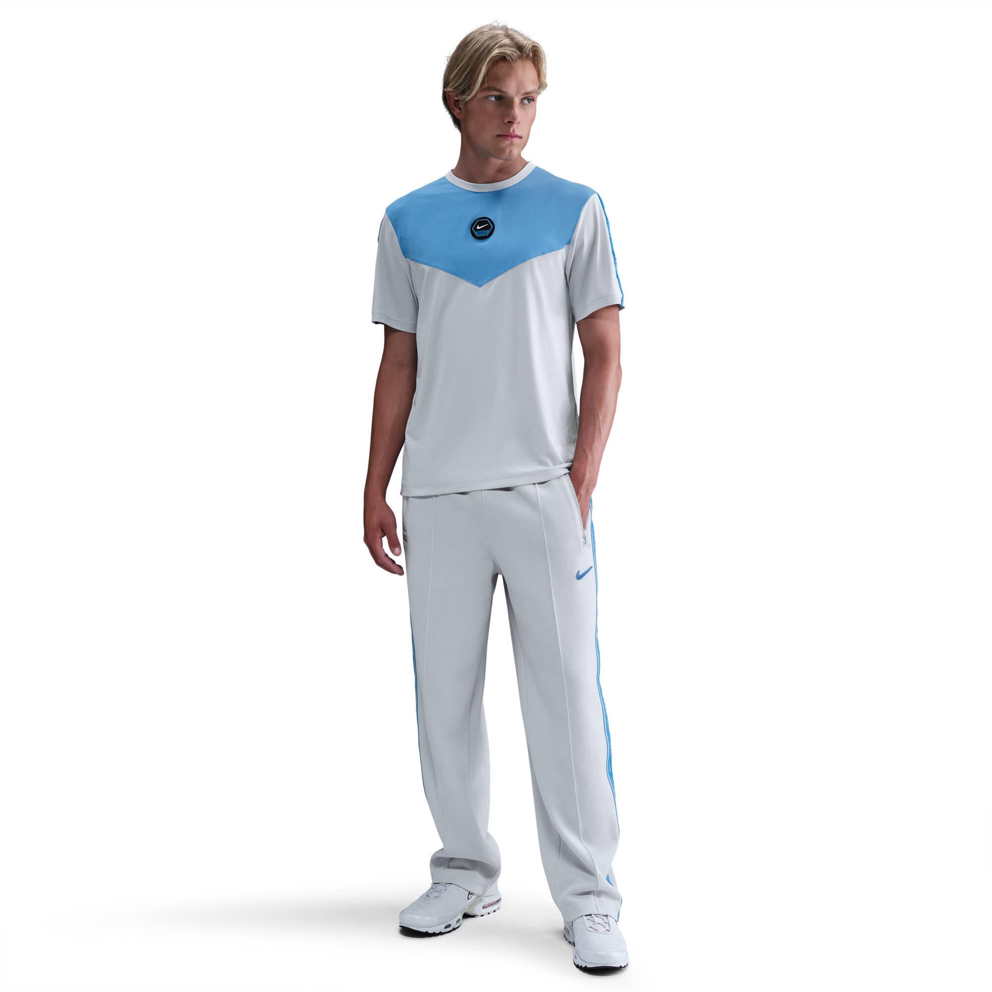 Joggpants Loose Fit aus Baumwollmix - 025-PHOTON DUST/LT PHOTO BLUE - Grau