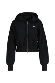 Sweatjacke aus Baumwolle - 010-BLACK/SAIL - Schwarz