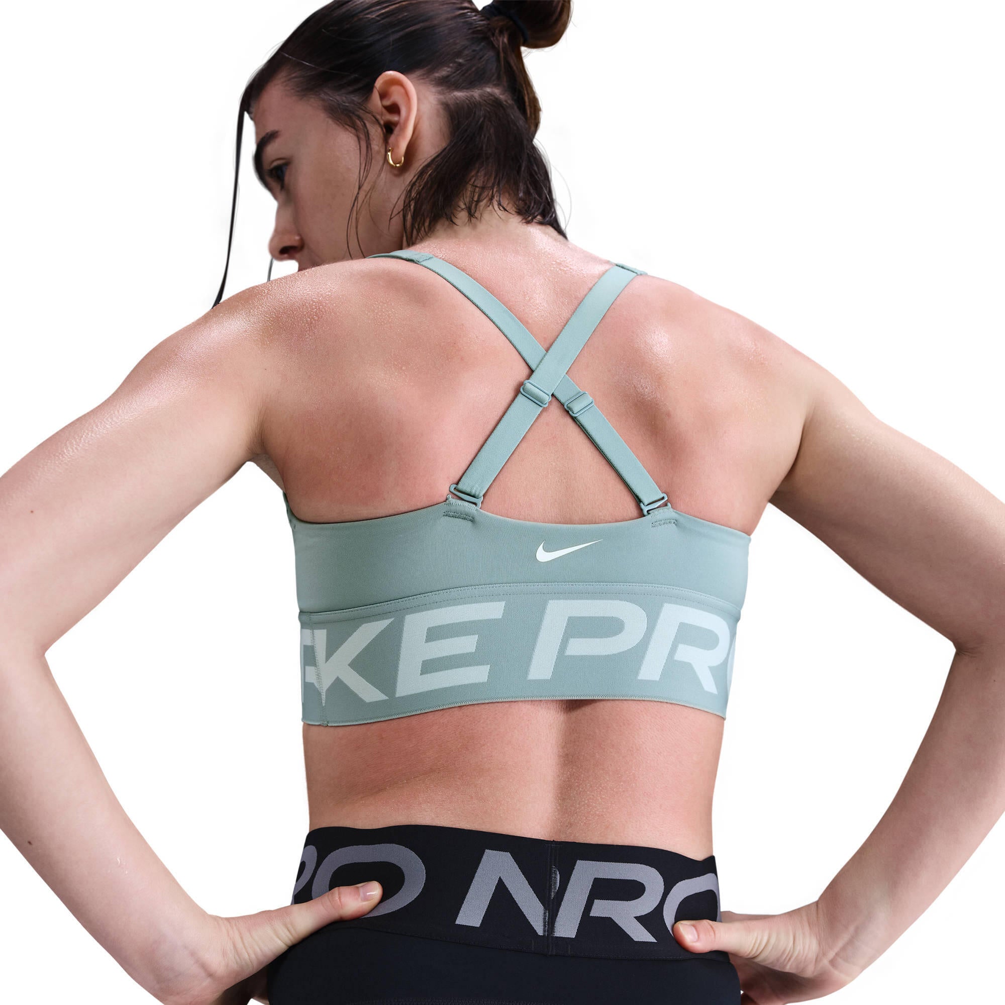 Sport-BH NIKE PRO INDY PLUNGE - 017-CANNON/JADE ICE/WHITE - Türkis