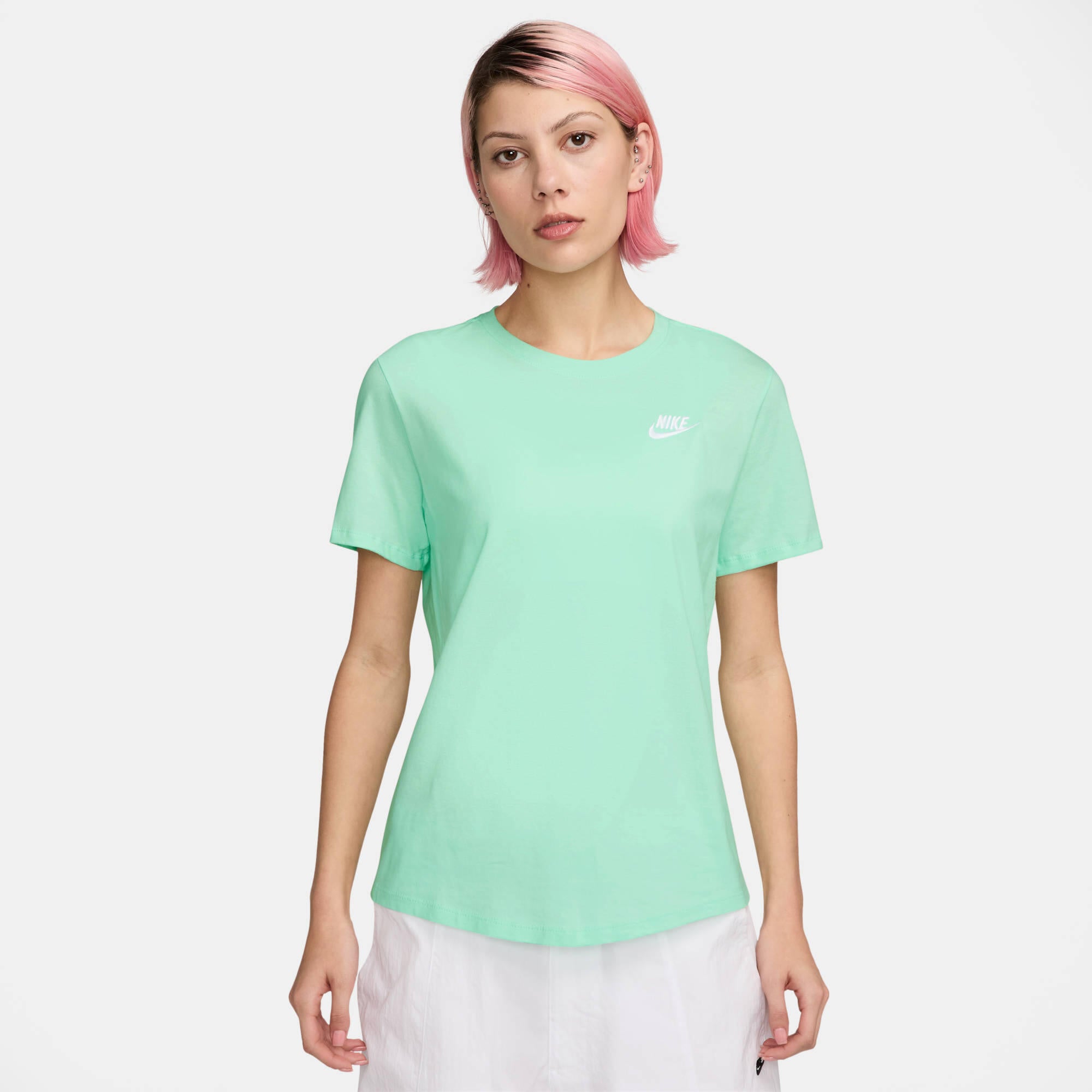 T-Shirt aus Baumwolle - 353-MINT FOAM - Grün