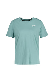 T-Shirt aus Baumwolle - 017-CANNON/WHITE - Türkis