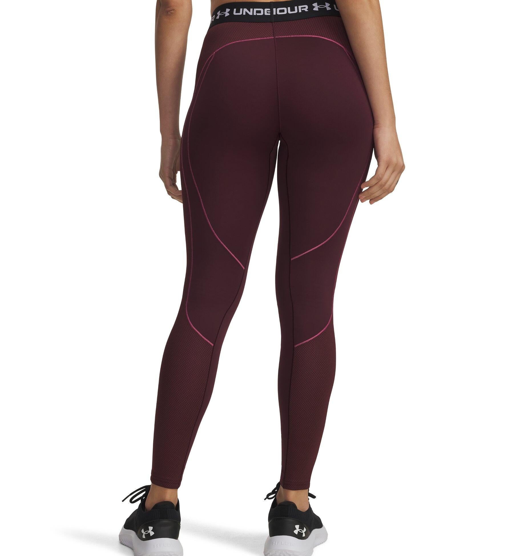 Funktionsleggings COLDGEAR TEXTURED - 600-DARK MAROON - Rot