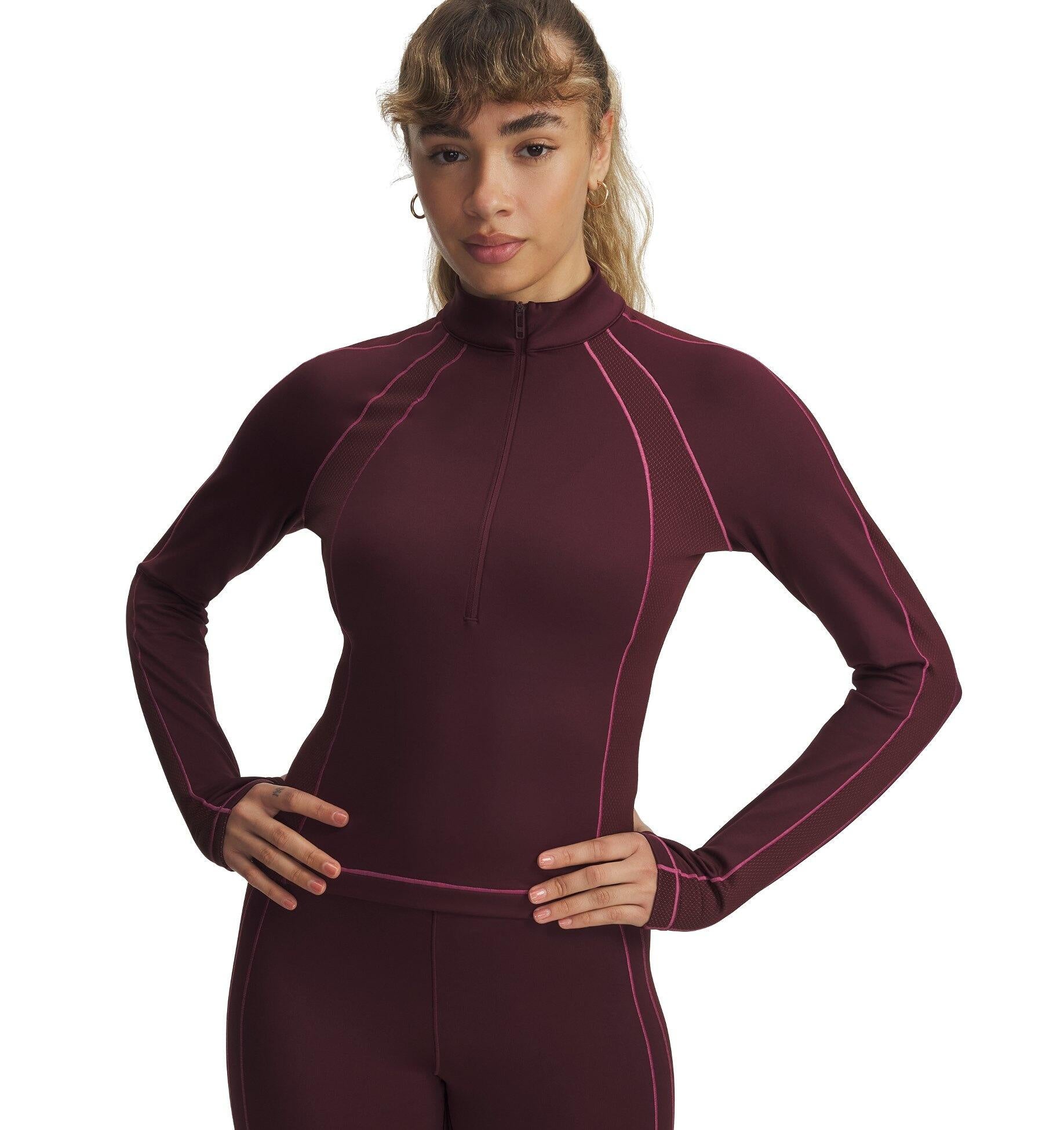 Funktionsshirt COLDGEAR TEXTURED - 600-DARK MAROON - Rot