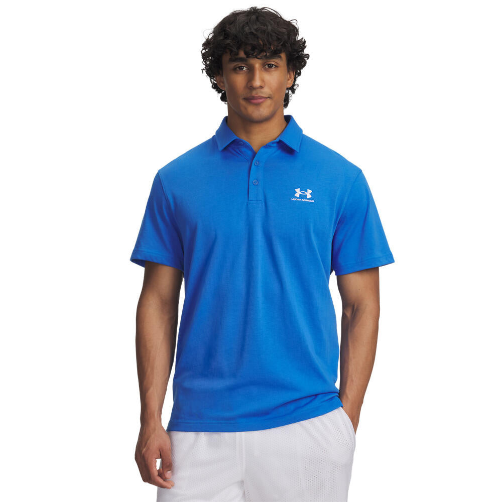 Poloshirt aus Baumwollmix - 402-BLUE ATLANTIS - Blau