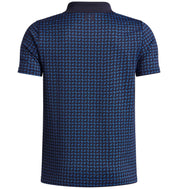 Funktions-Poloshirt gemustert - 411-MIDNIGHT NAVY - Blau