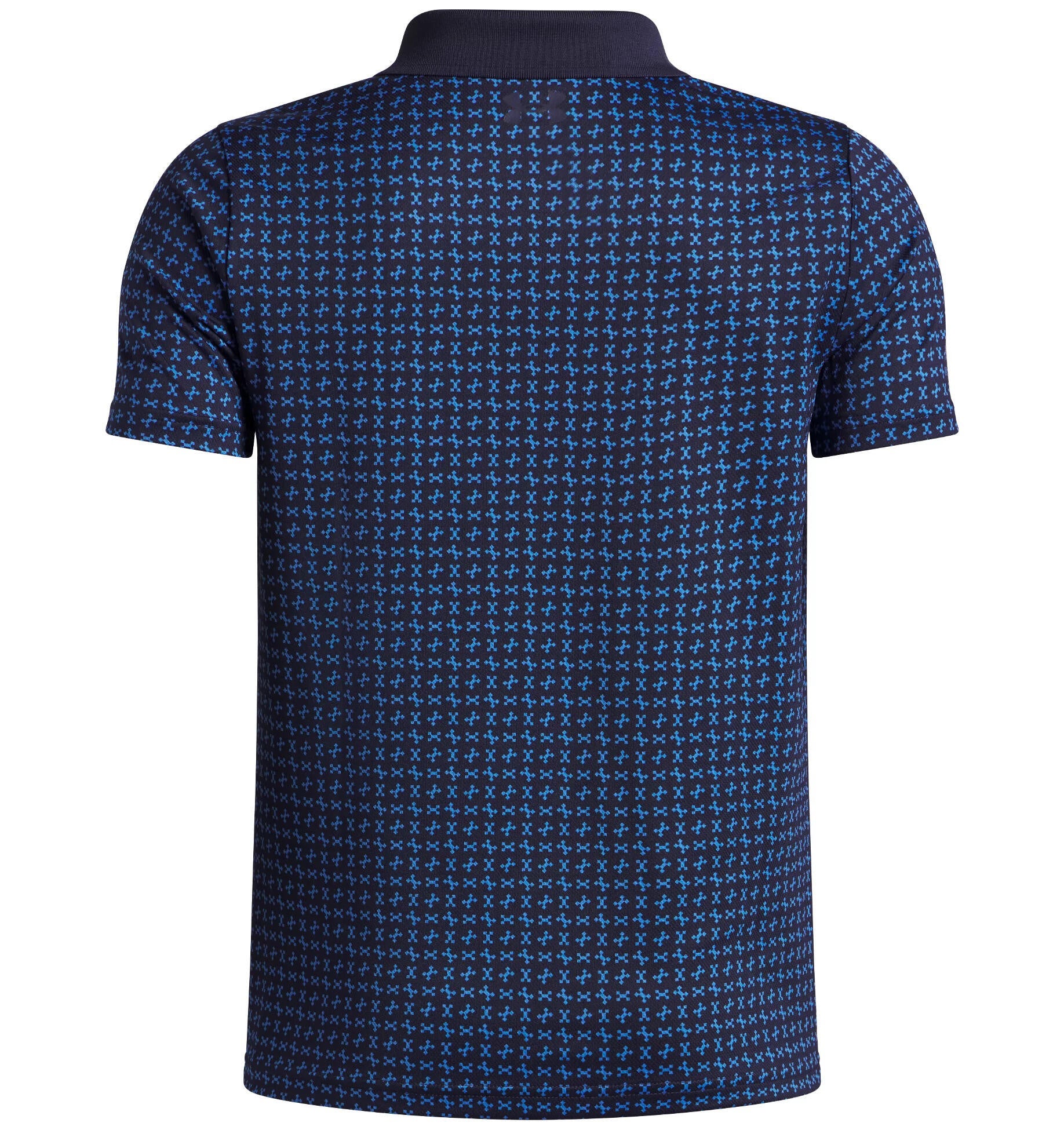 Funktions-Poloshirt gemustert - 411-MIDNIGHT NAVY - Blau
