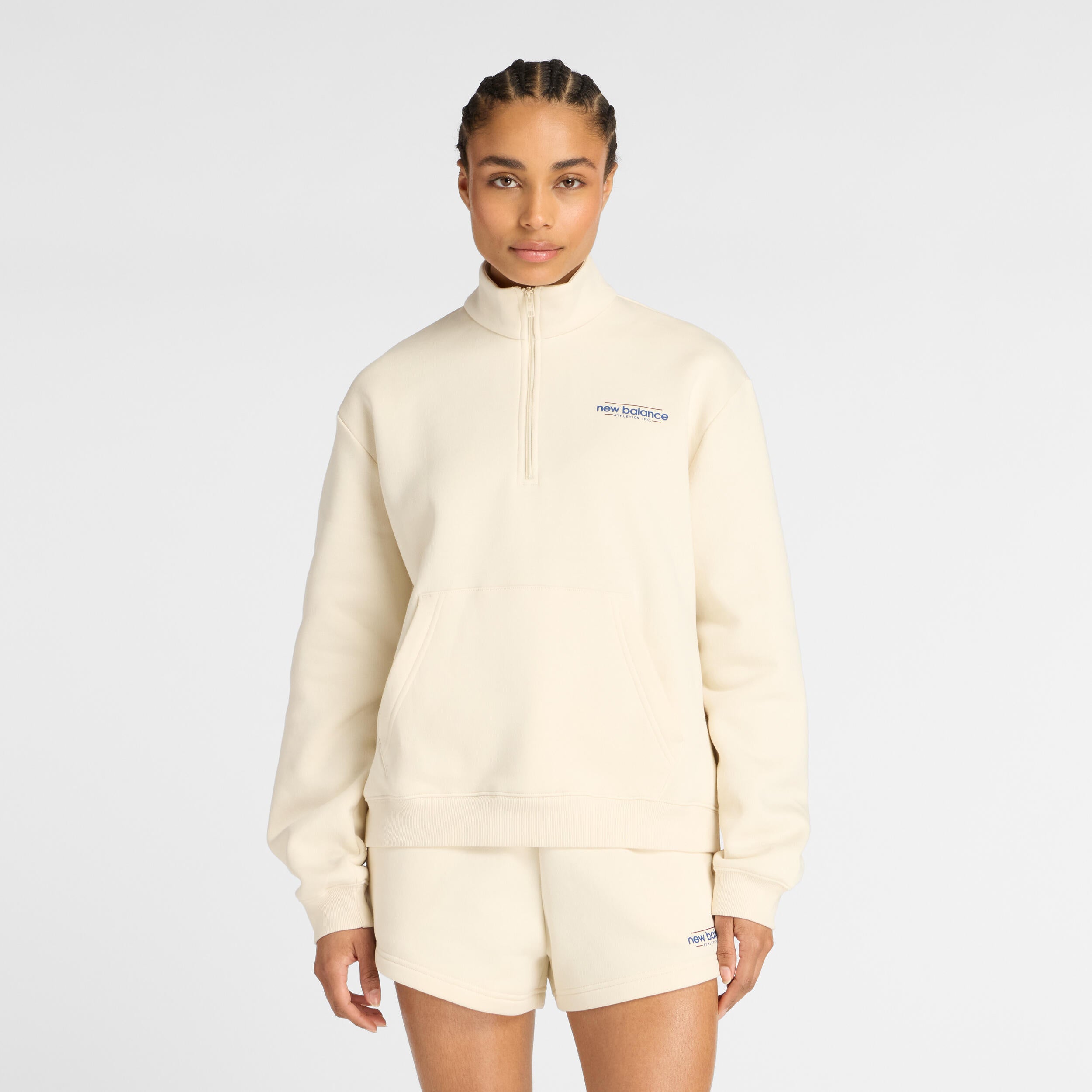 Sweatshirt REIMAGINED aus Bauwmollmix - LIN-Beige - Creme