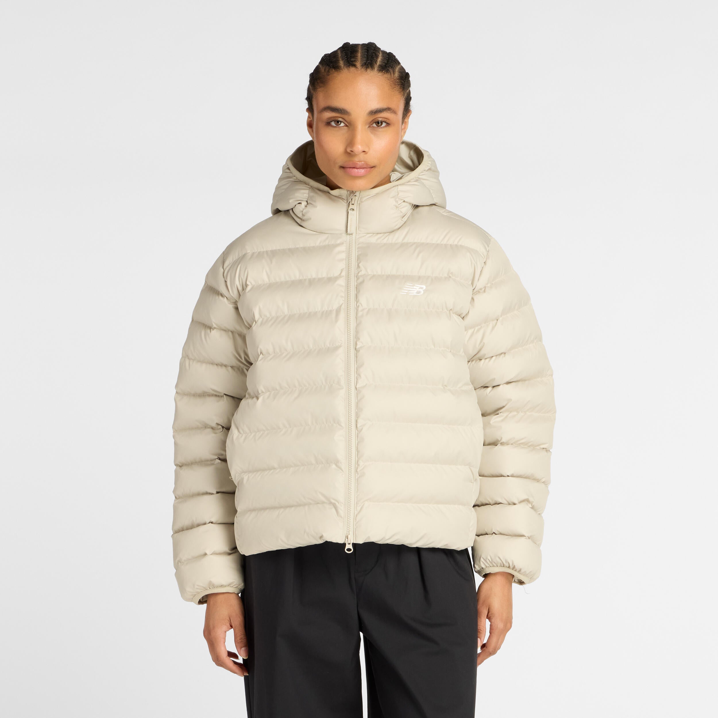 Steppjacke mit Kapuze - SHY-Grey - Grau