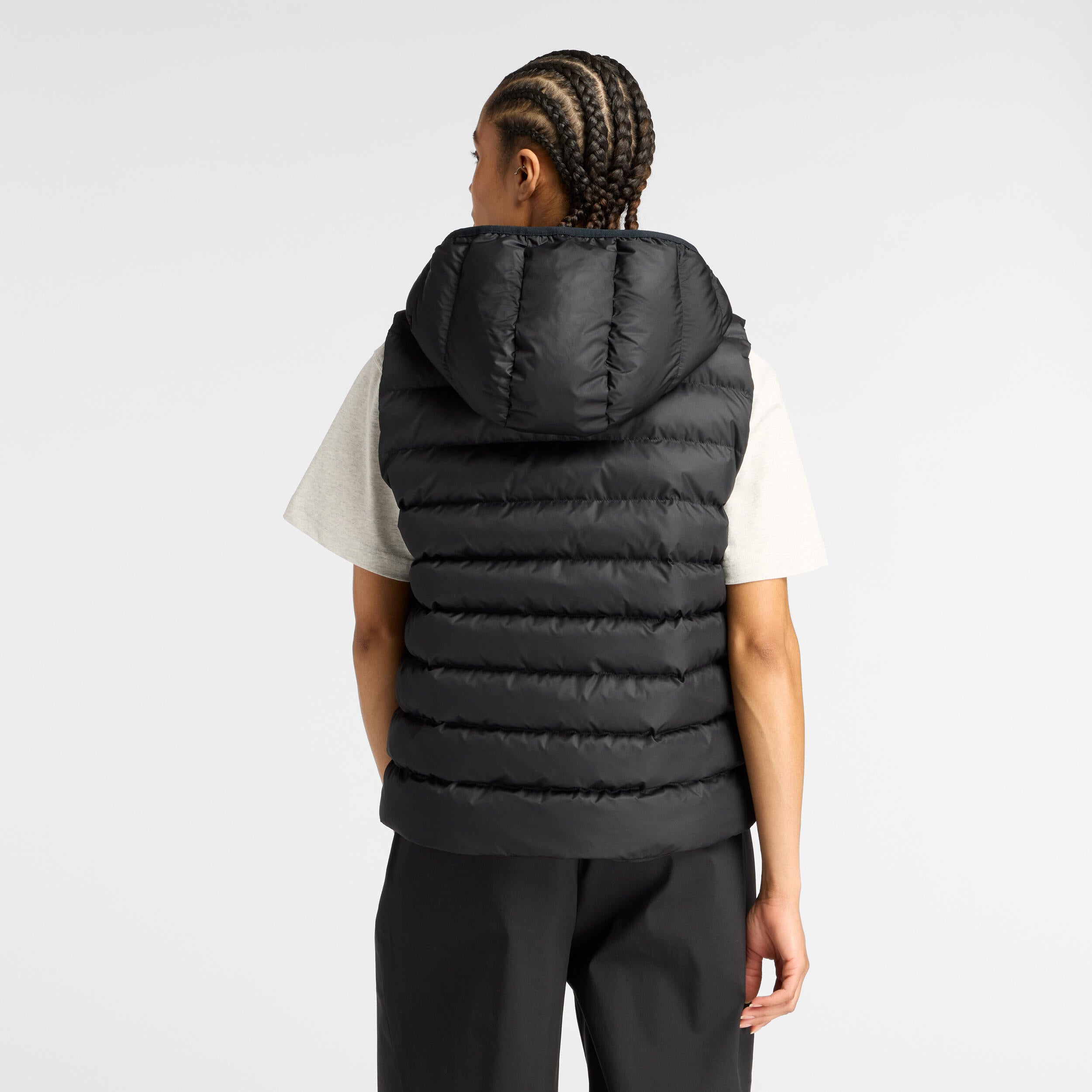 Steppweste mit Kapuze - BK-Black - Schwarz