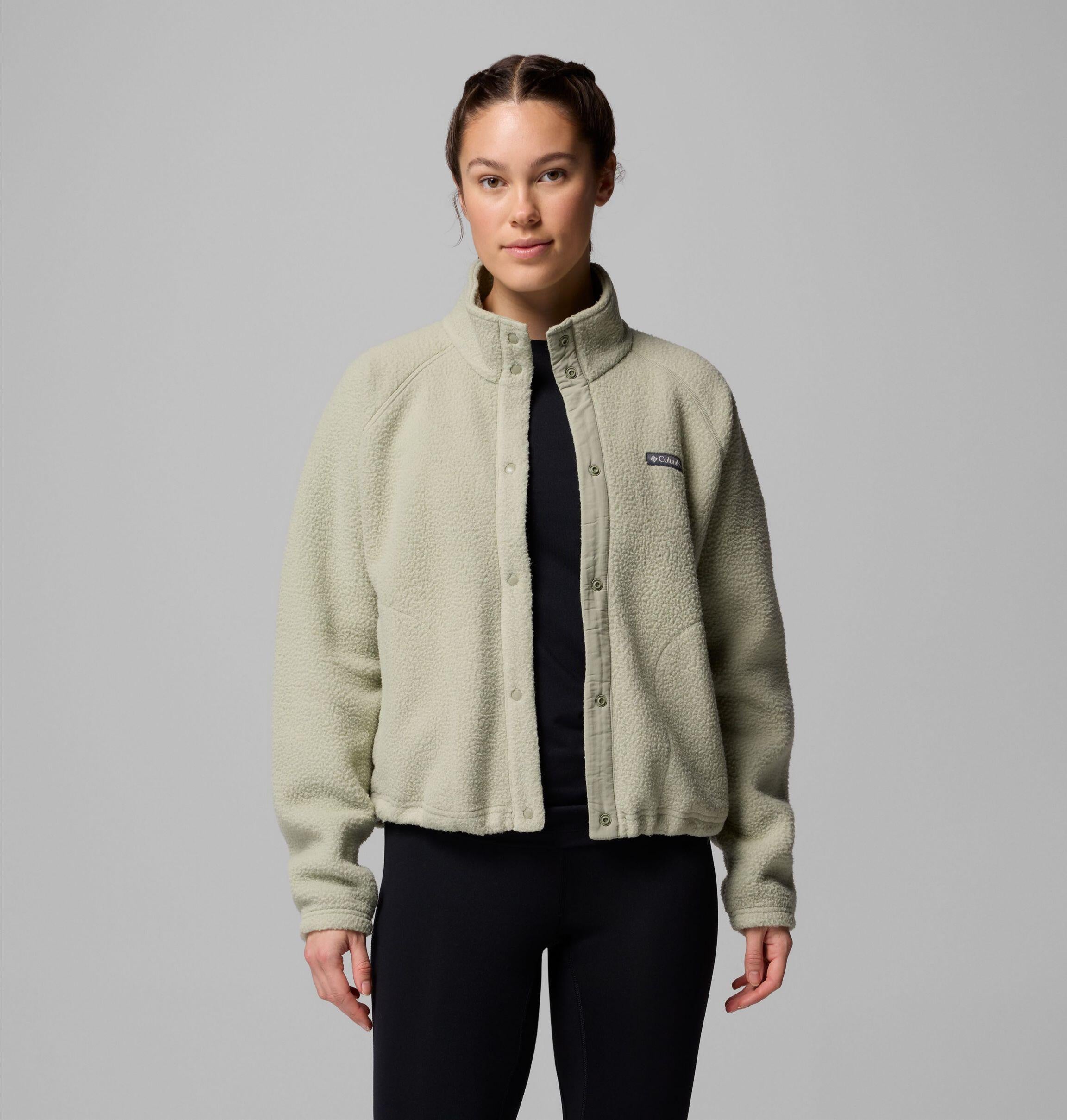 Fleecejacke  Jasper Ridge Pebbled - 348-Safari - Grün