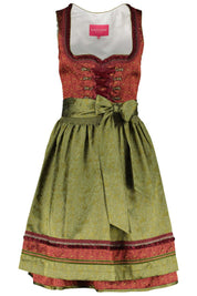 Dirndl Helmina - 0093 Rost - Rot | Grün