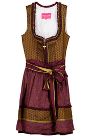 Dirndl - 0790 Bordeaux - Rot | Gelb | Gold