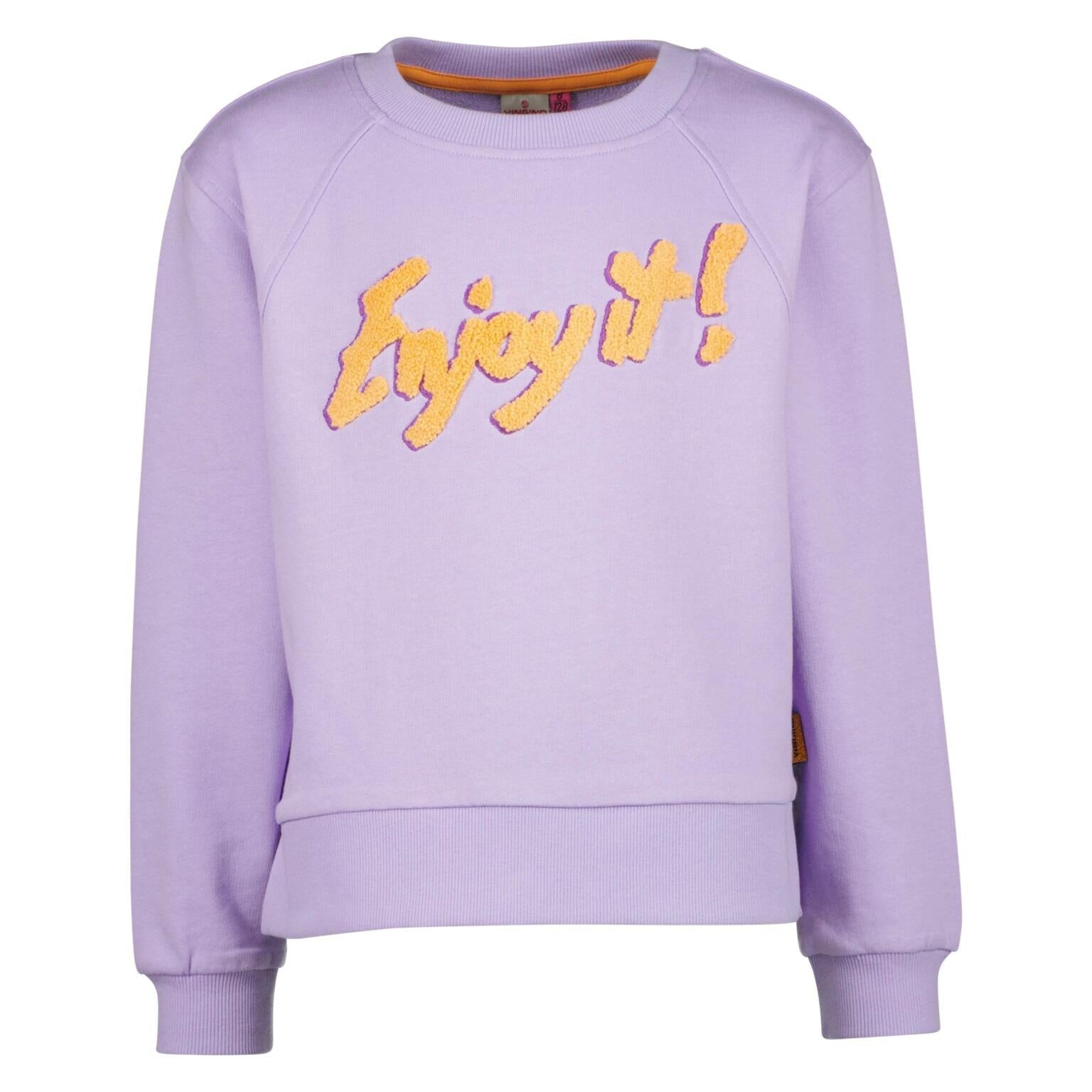 Sweatshirt mit Wording - 833 True Lilac - Violett