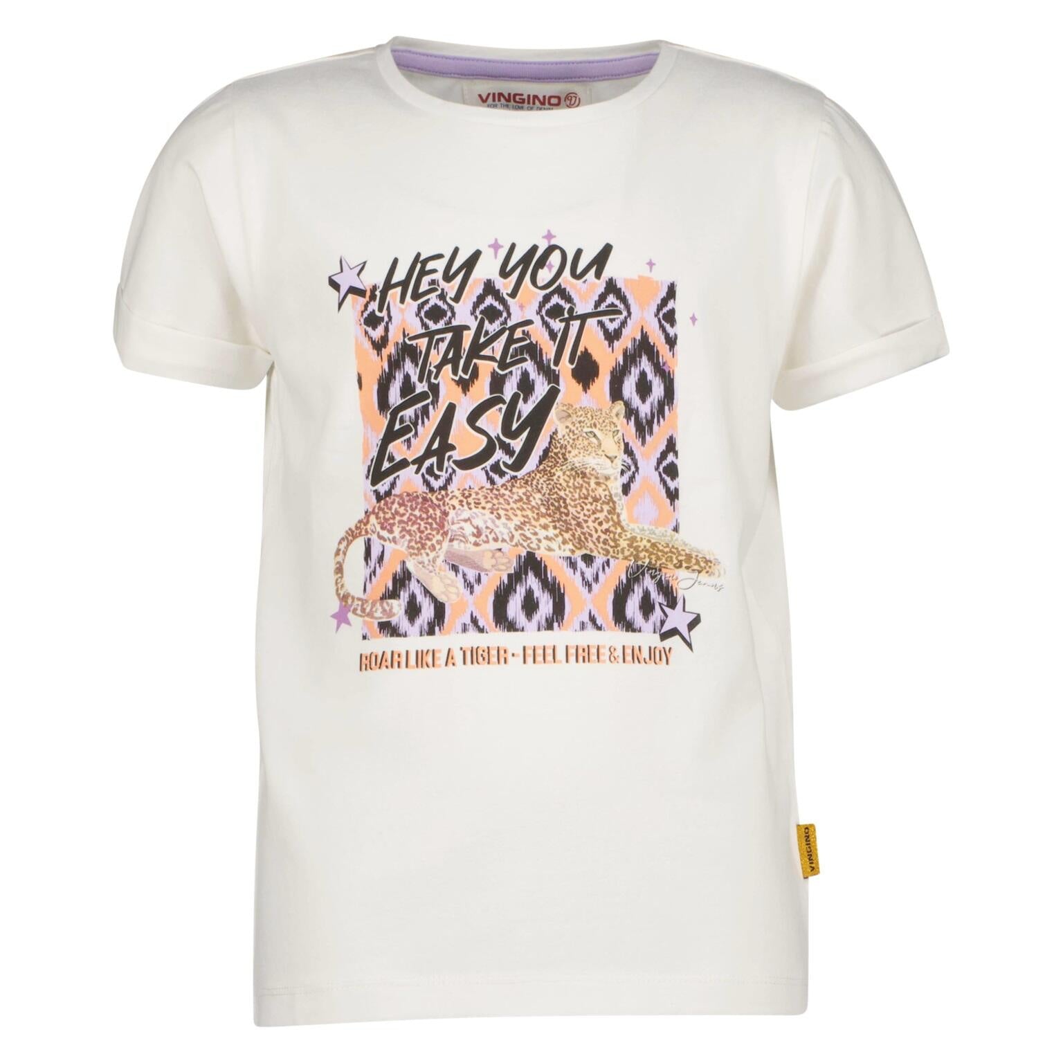 T-Shirt mit Print - 063 Pearl White - Weiß