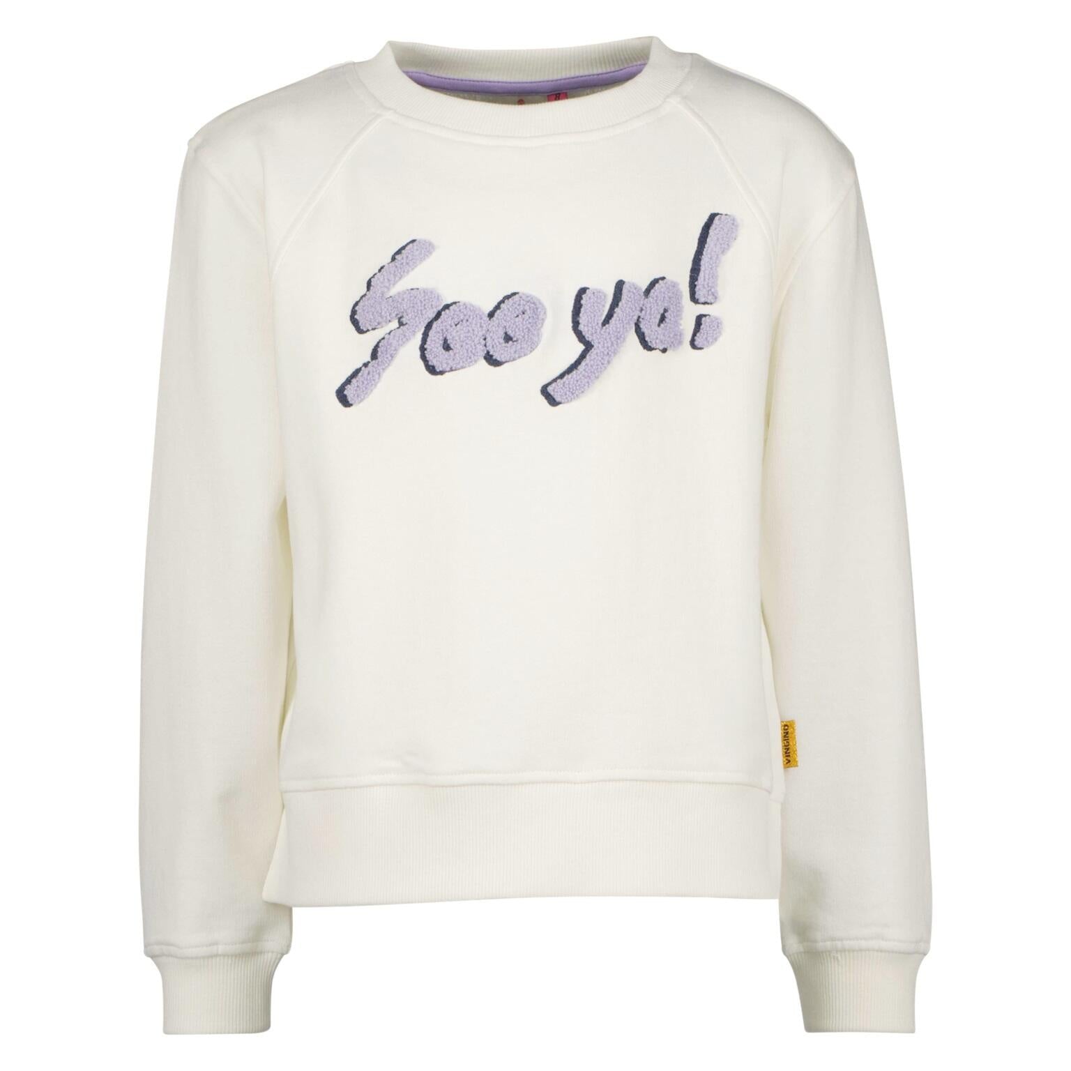 Sweatshirt mit Wording - 063 Pearl White - Creme | Weiß