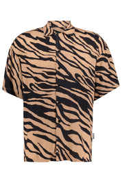 Freizeithemd Zebra Muster - Brown/Black - Braun | Schwarz