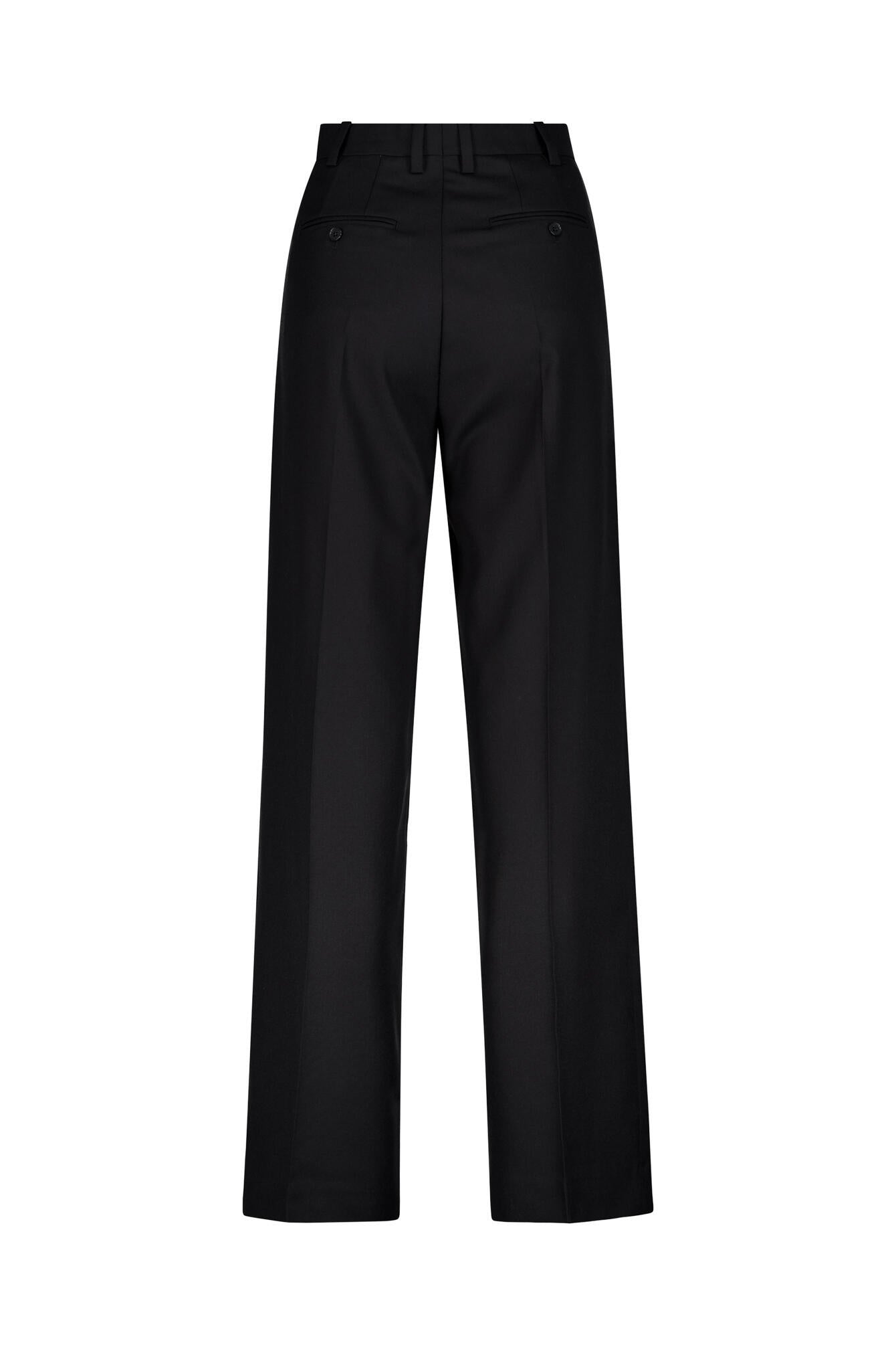 Faltenhose Wide Leg - 1433 Black - Schwarz