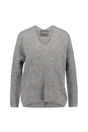 Strickpullover mit V-Neck - 919 Grey - Grau