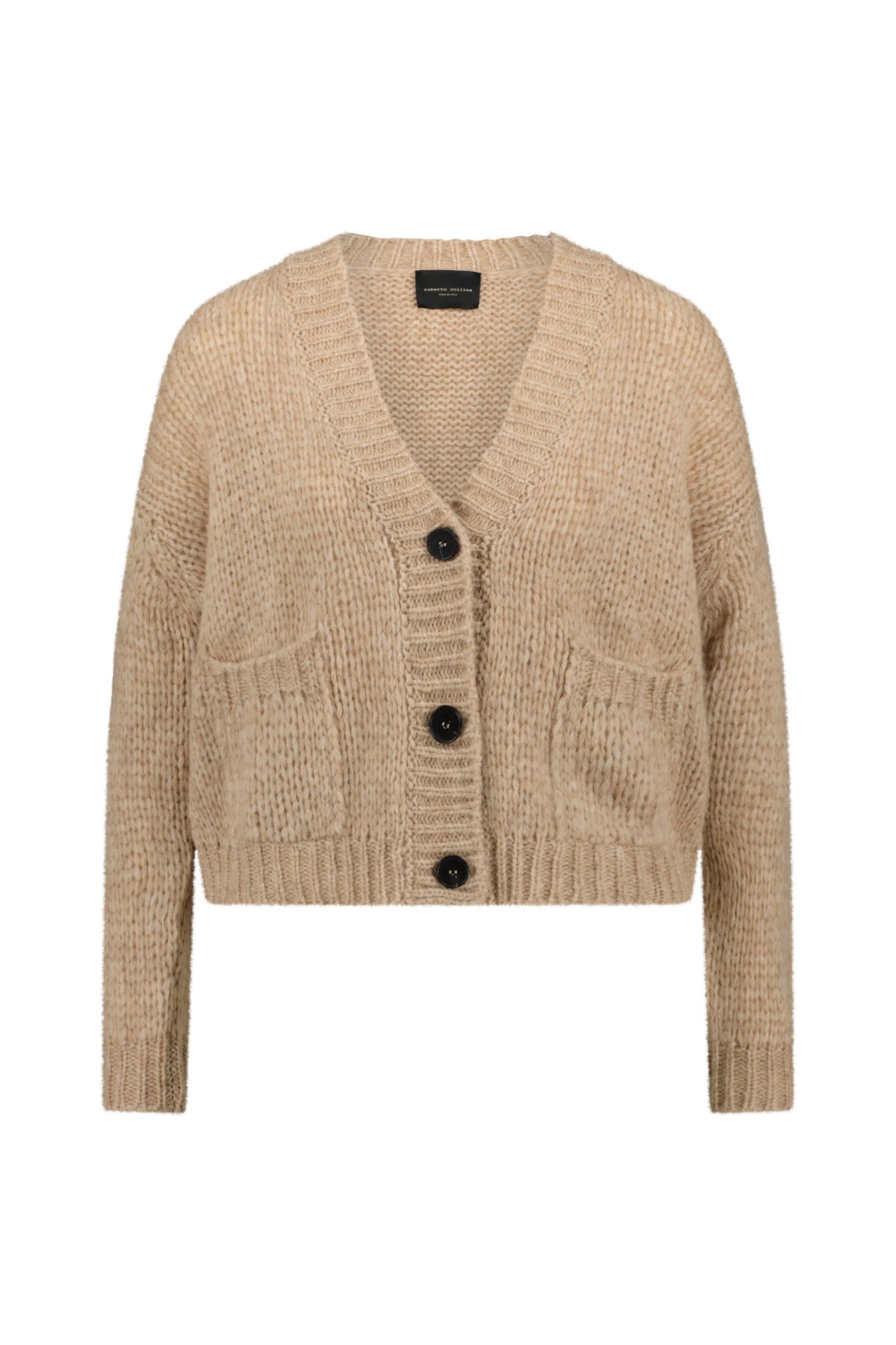 Strickcardigan aus Alpakamix - Cammello - Beige