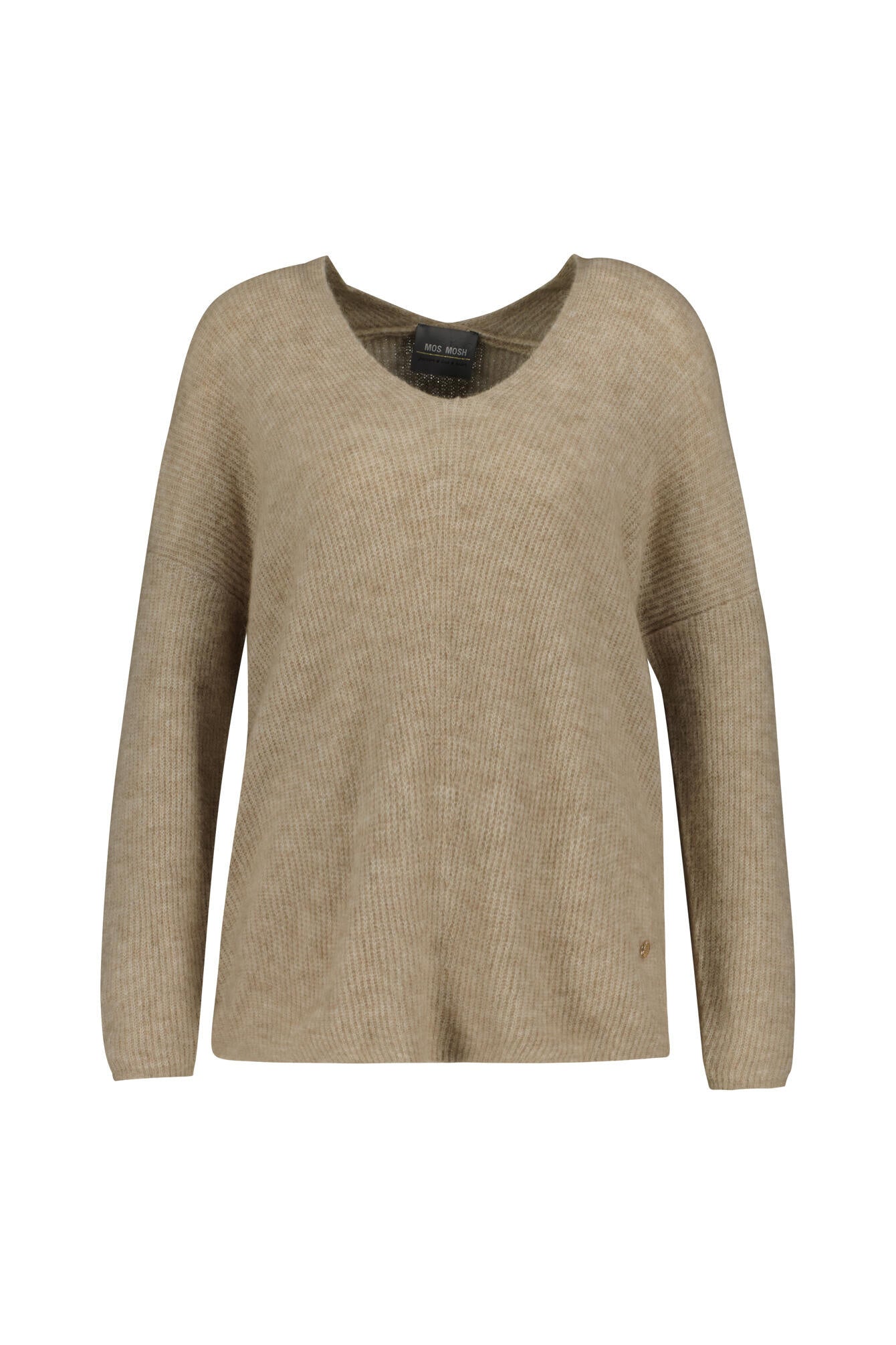 Strickpullover mit V-Neck - 193 Savannah Tan - Creme | Beige