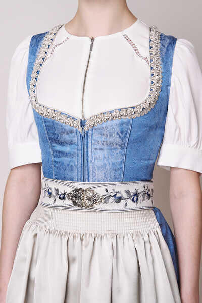 Dirndl Dorea 60 cm - 0008 Blau - Blau | Creme